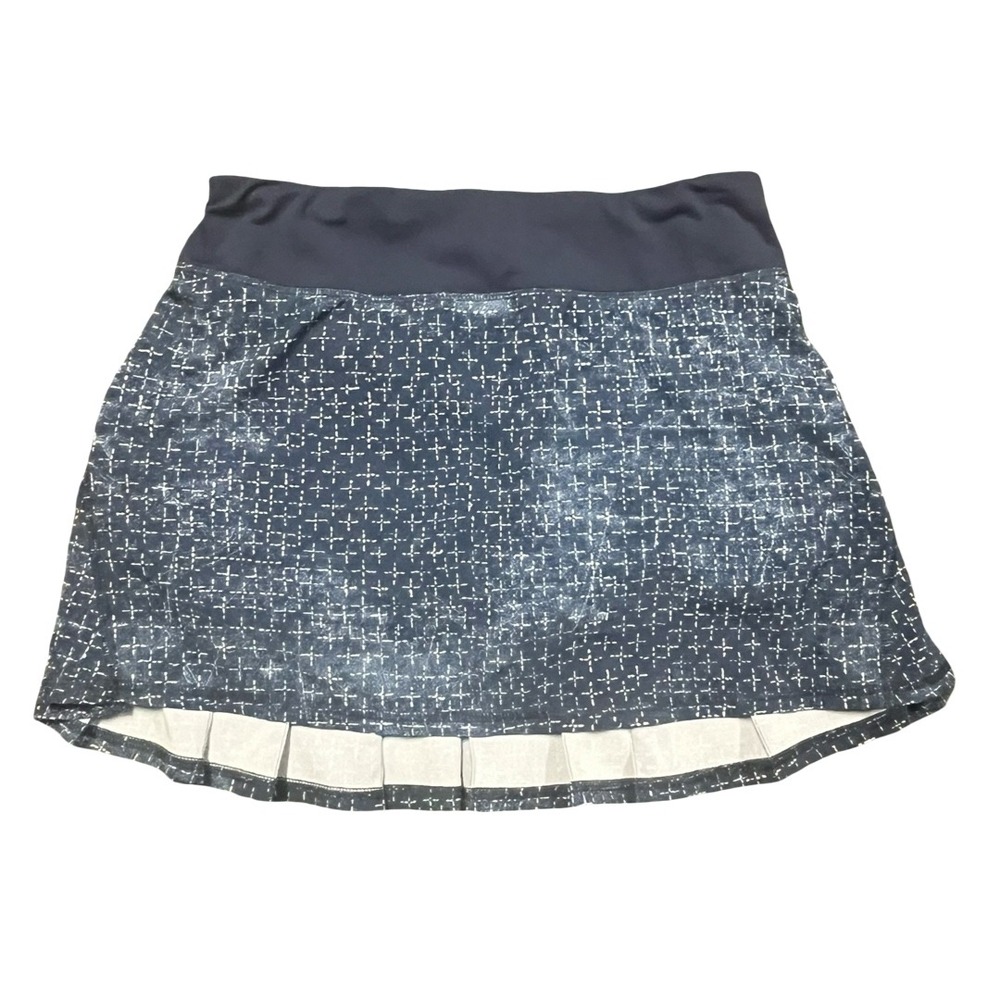 Lululemon Pace Rival Skort Tall Navy Crosshatch Ruffle Skort Size 4 Tall